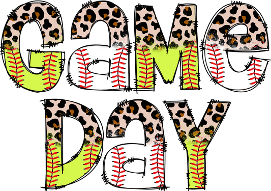 DTF Transfer - Leopard/Baseball/Softball Game Day (BBALL21)