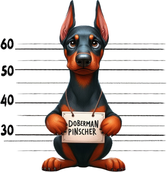 DTF Transfer - Jail Dog Doberman Pinscher (JDOG12)