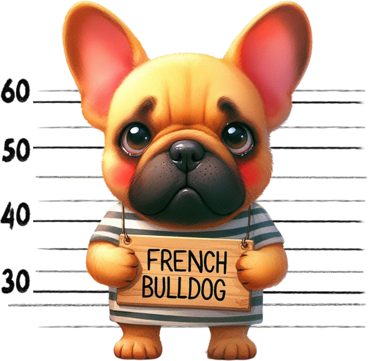 DTF Transfer - Jail Dog French Bulldog (JDOG13)