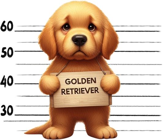 DTF Transfer - Jail Dog Golden Retriever (JDOG15)