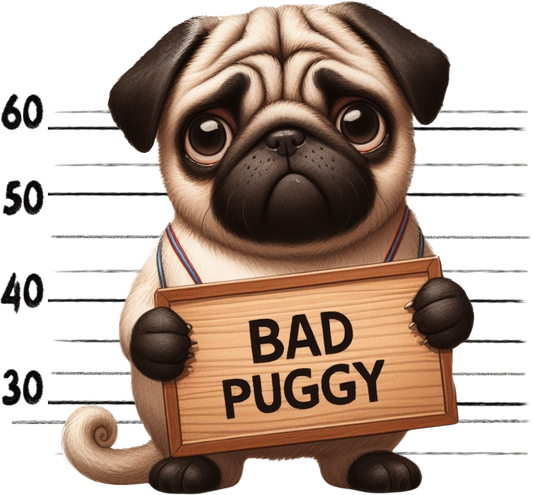 DTF Transfer - Jail Dog Bad Puggy (JDOG20)