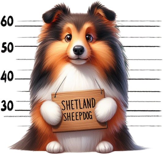DTF Transfer - Jail Dog Shetland Sheepdog (JDOG22)