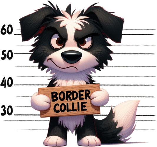 DTF Transfer - Jail Dog Border Collie (JDOG4)