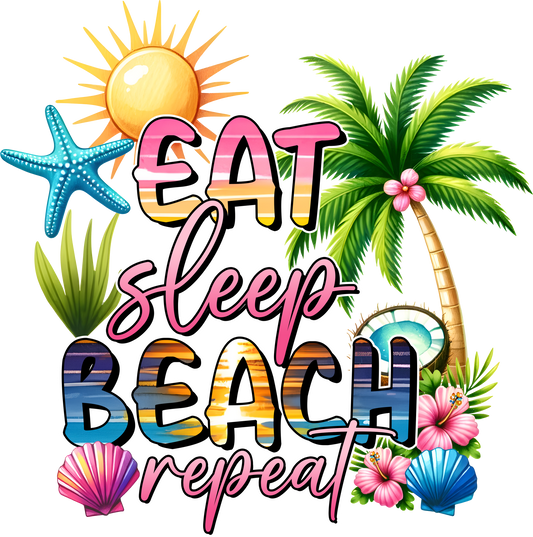 DTF Transfer - Eat Sleep Beach Repeat (SVGT5)