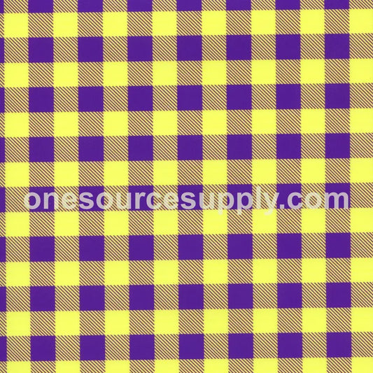Specialty Materials Thermoflex Fashion Patterns (Buffalo Plaid Yellow/Purple)