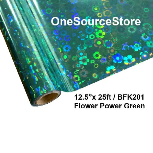 Flower Power Green BFK201 | Foil 12.5"x 25ft