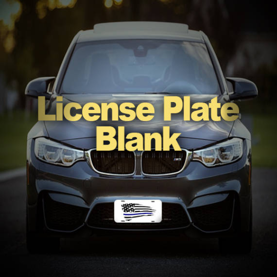 License Plate Blank (Chevron Blue/White) .040 - Not for Sublimation