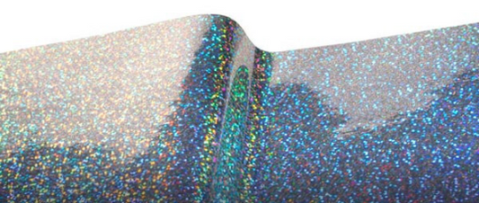Fantasy Sequins & Crystal /Holographic Glitter Film (Silver)