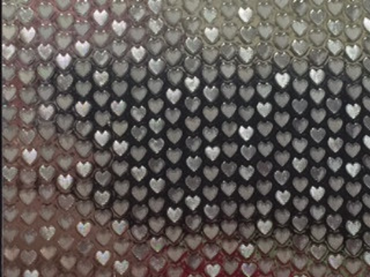Silver Twinkle Hearts Adhesive Back Vinyl
