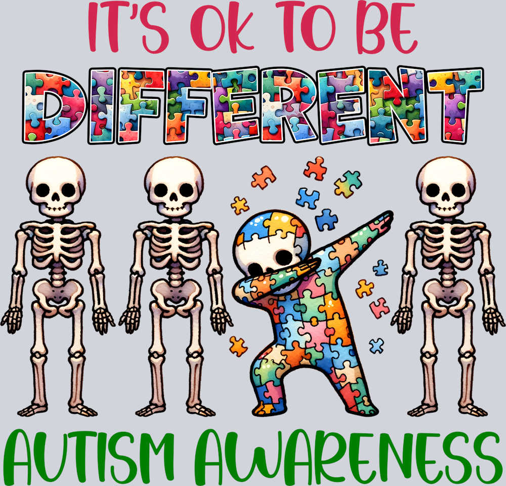 DTF Transfer Autism - It's ok to be Different Autism Awareness