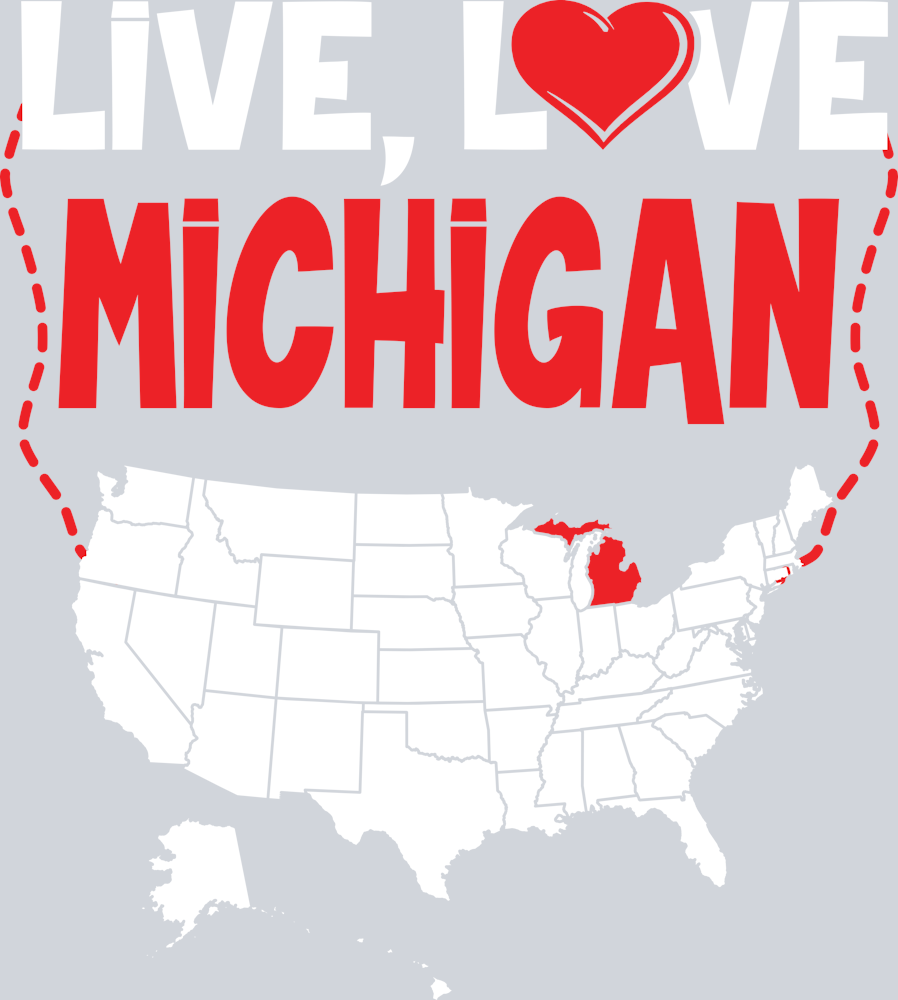 DTF Transfer Michigan - Live Love Michigan
