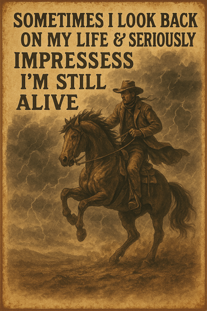 DTF Transfer Western - Sometimes I look Back on my Life