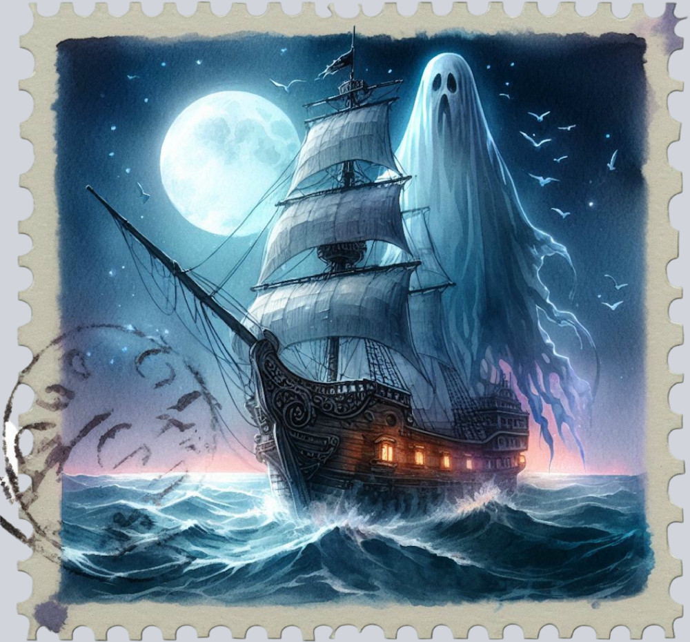 DTF Transfer High Seas - Postage Ghost Ship