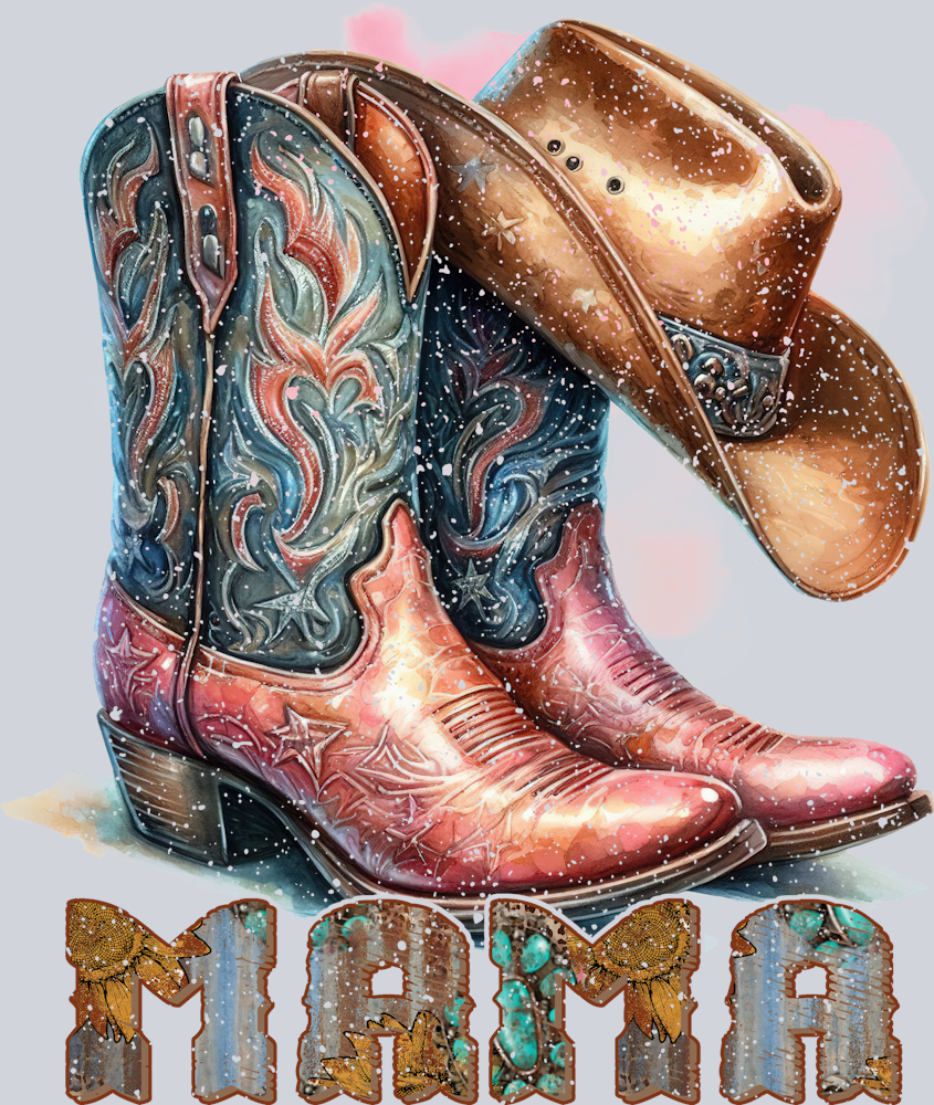 DTF Transfer Western - Mama Boots