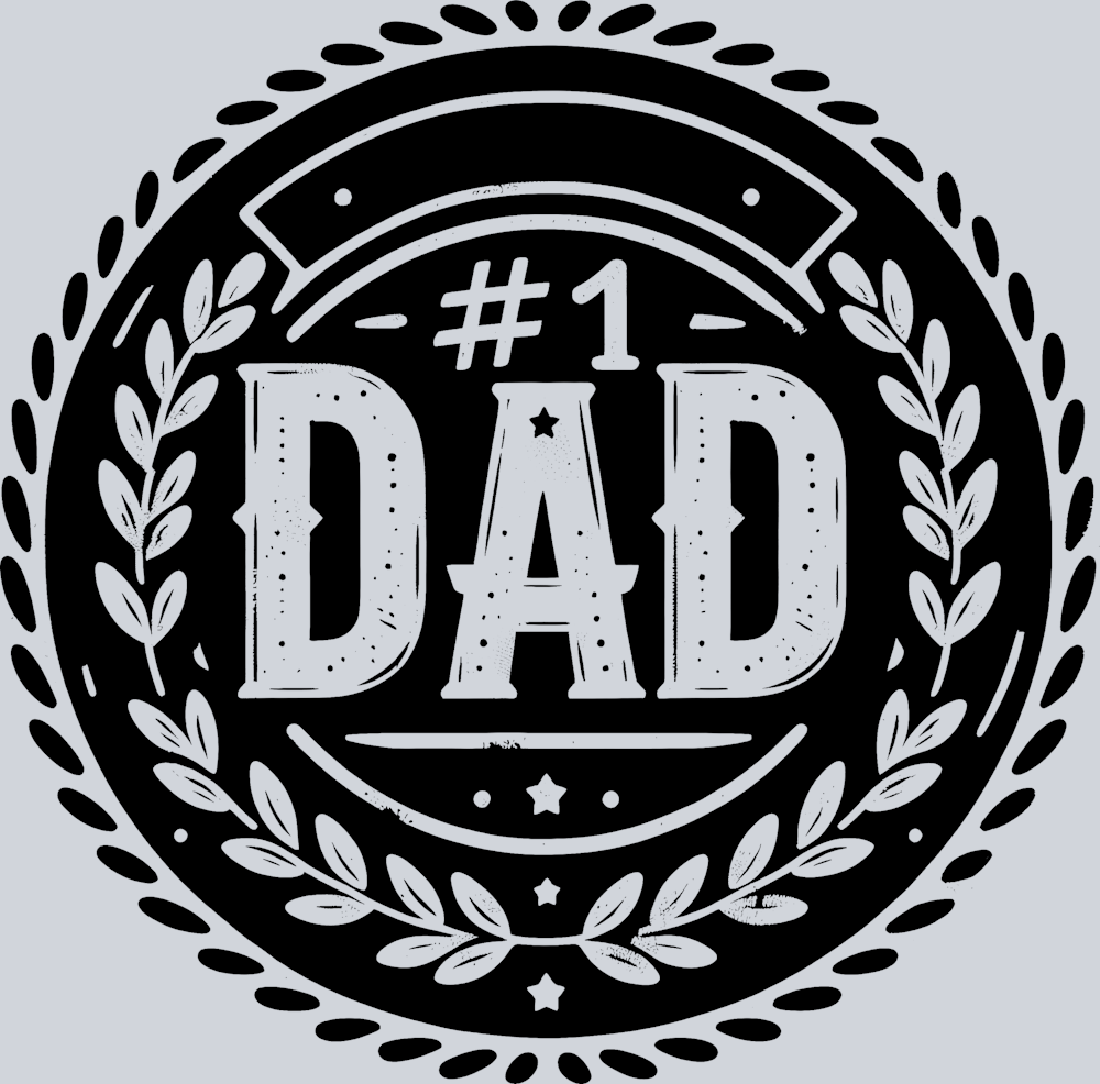 DTF Transfer Father's Day - #1 Dad Circle