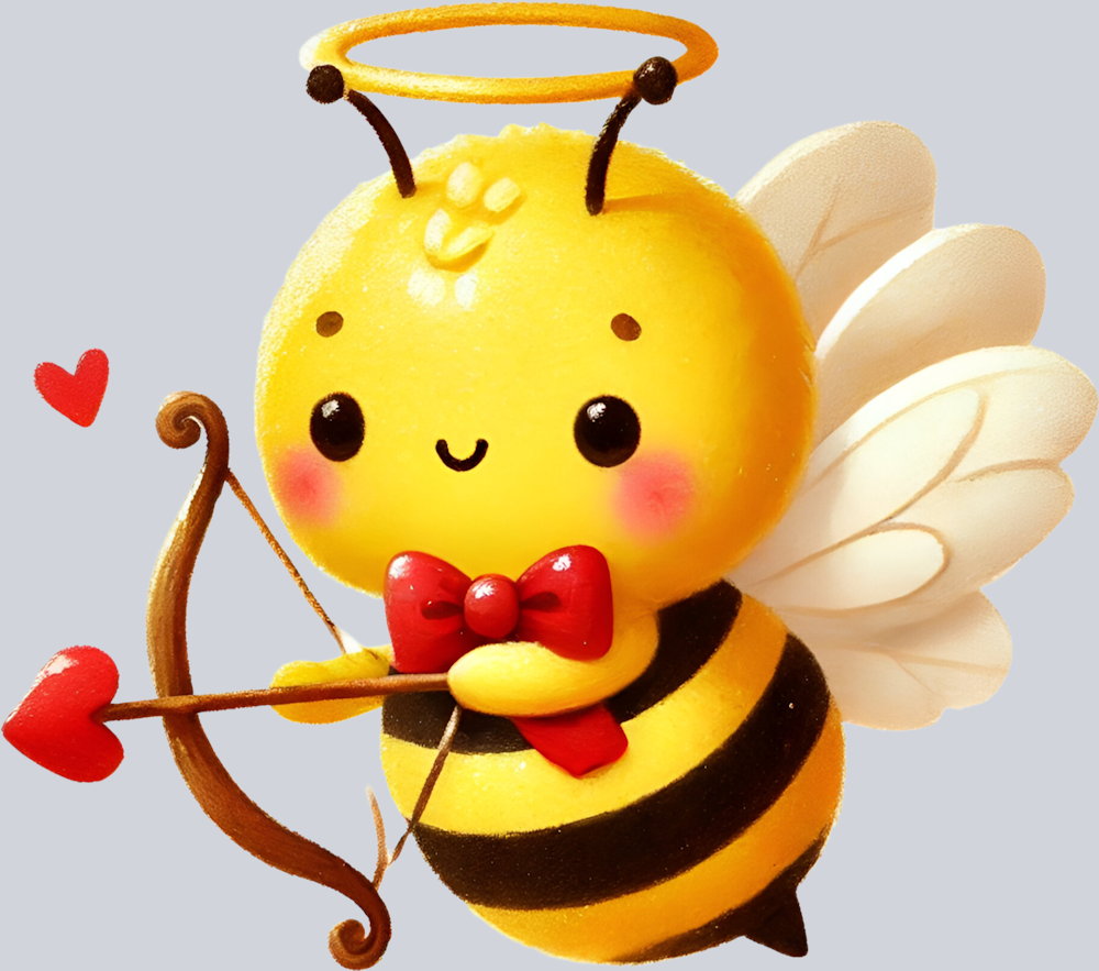 DTF Transfer Valentines - Bee Cupid