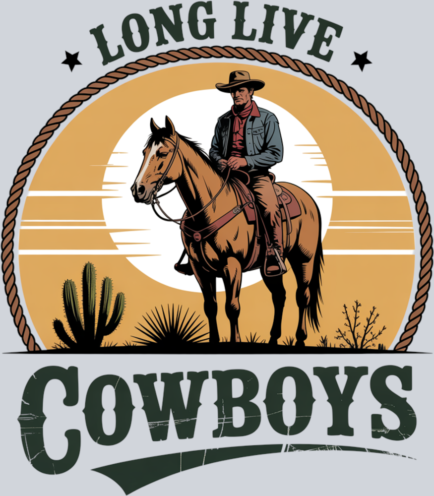 DTF Transfer Western - Long Live Cowboys