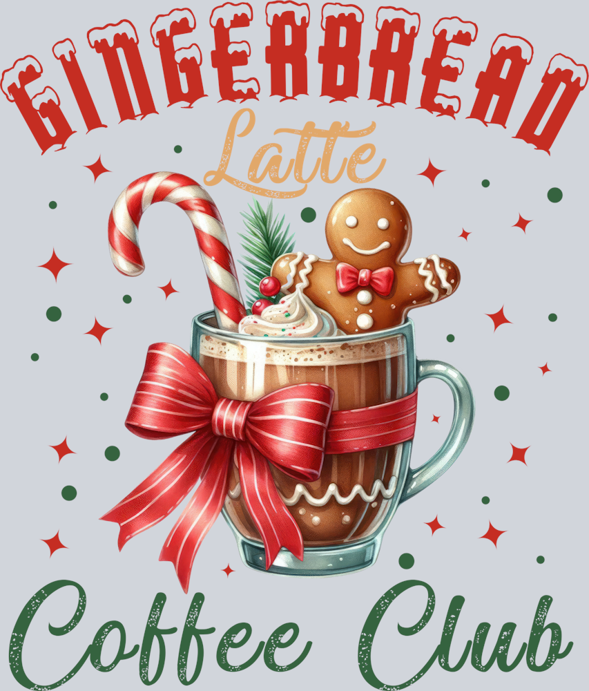 DTF Transfer Christmas - Gingerbread Coffee Club