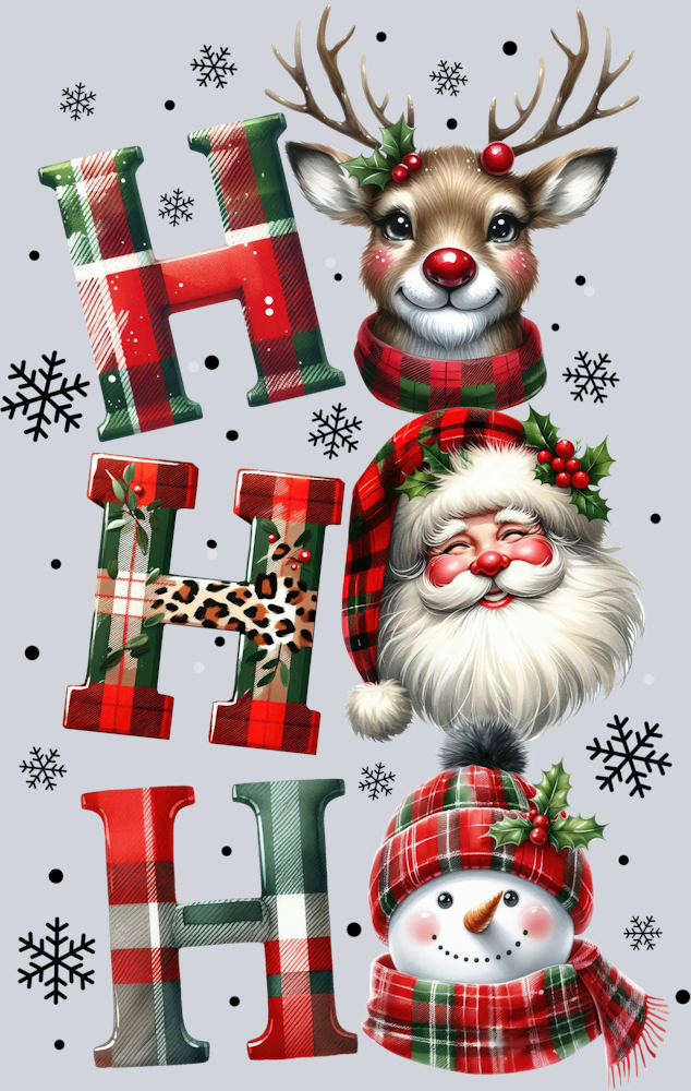 DTF Transfer Christmas - HO HO HO