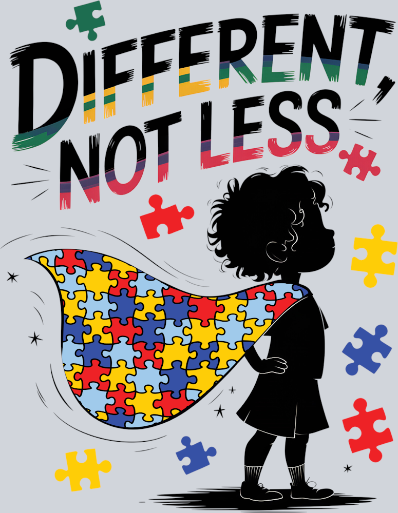 DTF Transfer Autism - Different Not Less