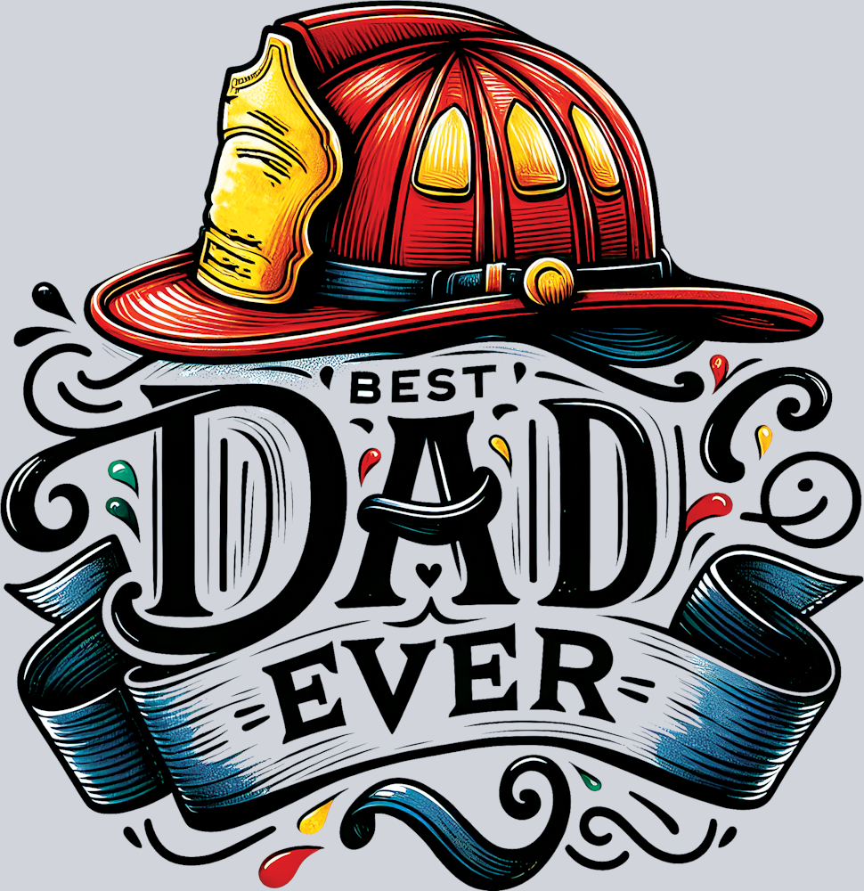 DTF Transfer Father's Day - Best Dad Ever Firefighter