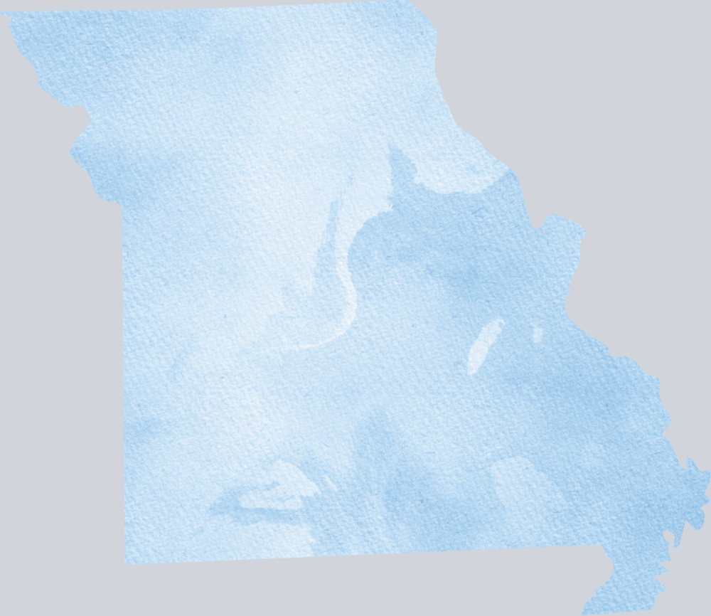 DTF Transfer Missouri - Watercolor Blue