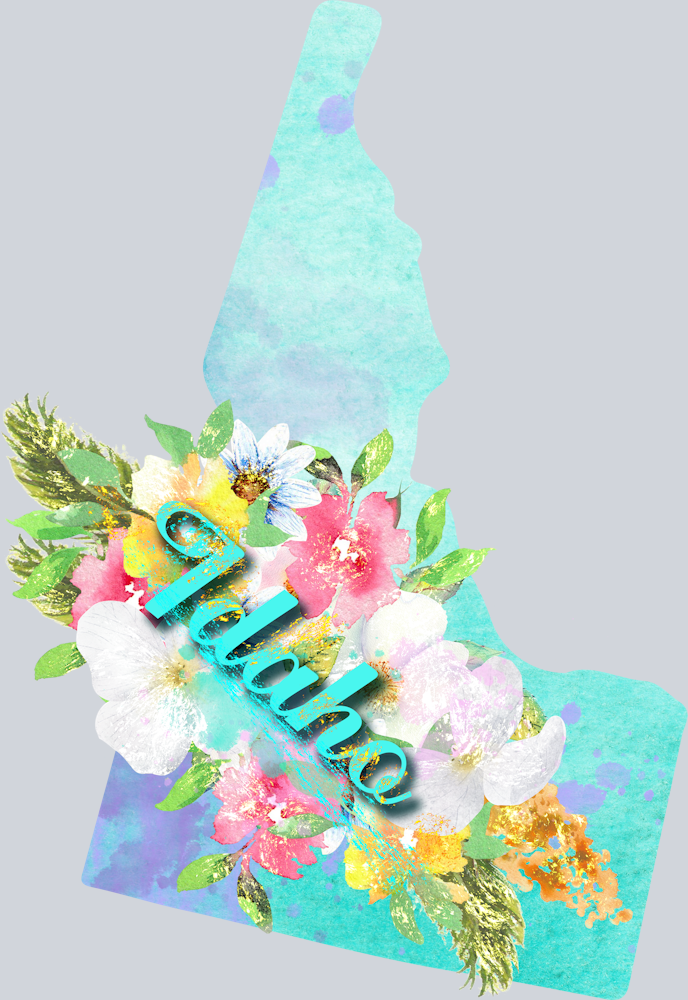 DTF Transfer Idaho - Watercolor Flowers