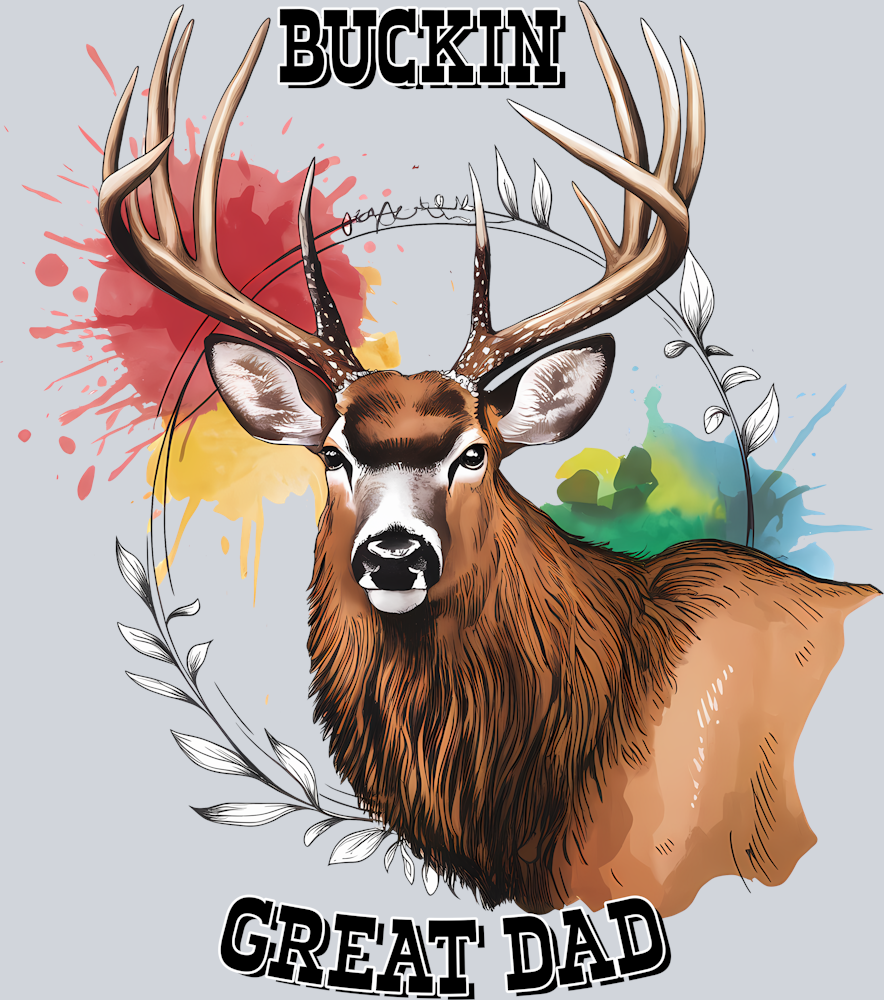 DTF Transfer Hunting - Buckin Great Dad