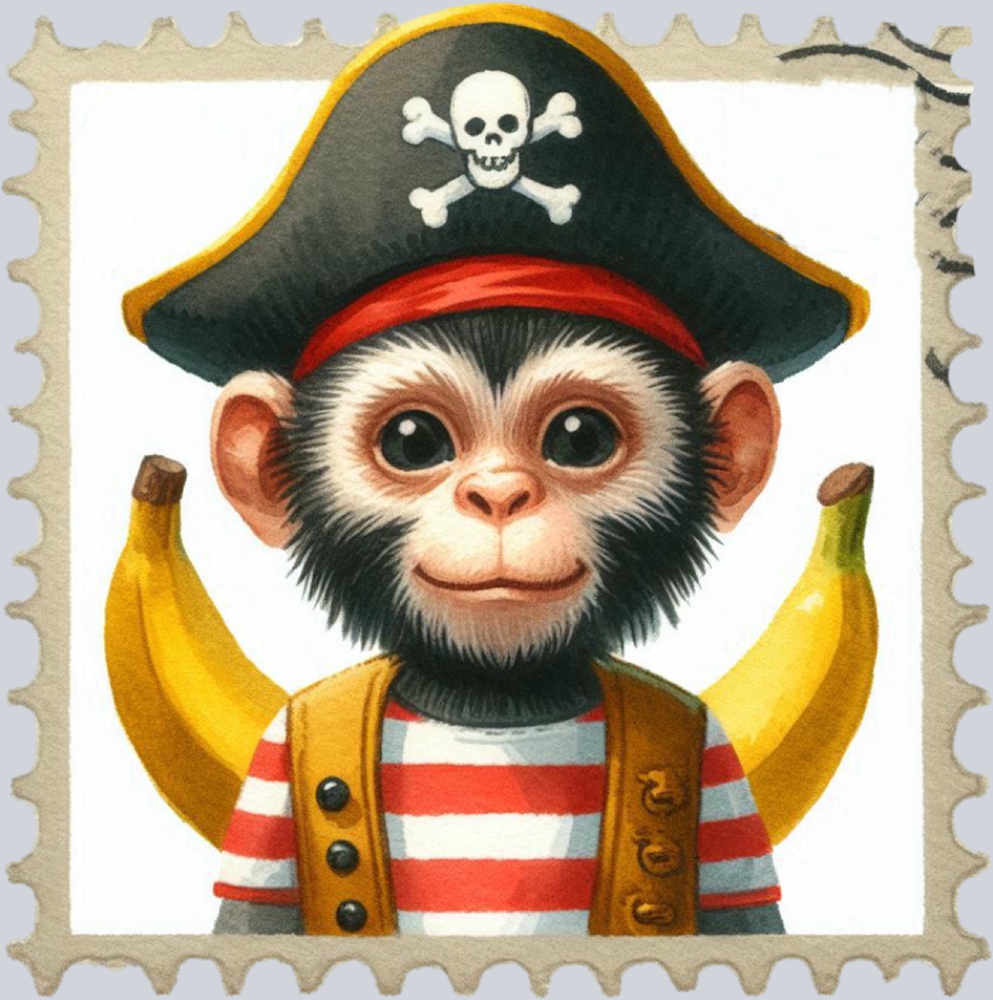 DTF Transfer High Seas - Postage Monkey Banana