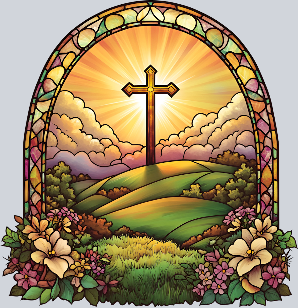 DTF Transfer Easter - Stained Glass Risen