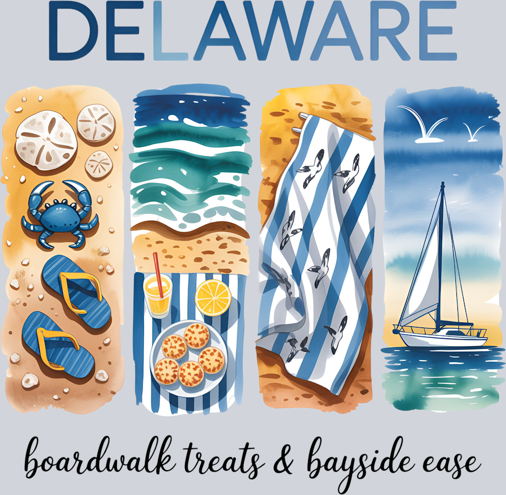 DTF Transfer Delaware - Boardwalk Treats & Bayside Ease