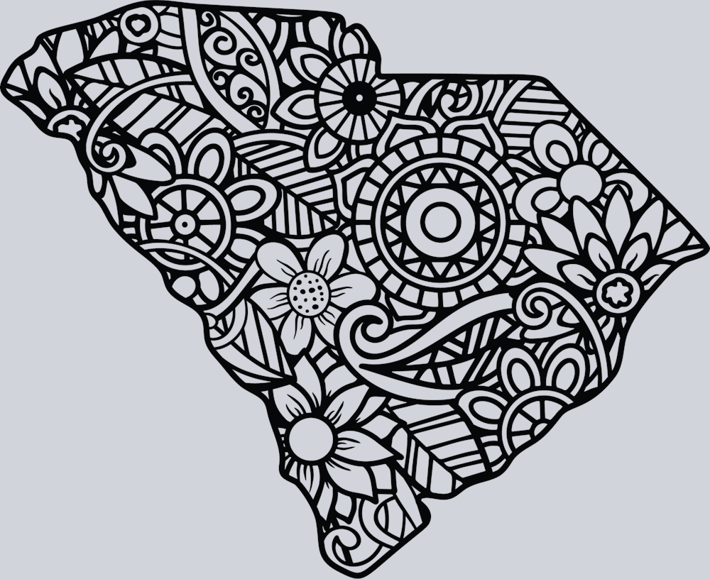 DTF Transfer South Carolina - Mandala