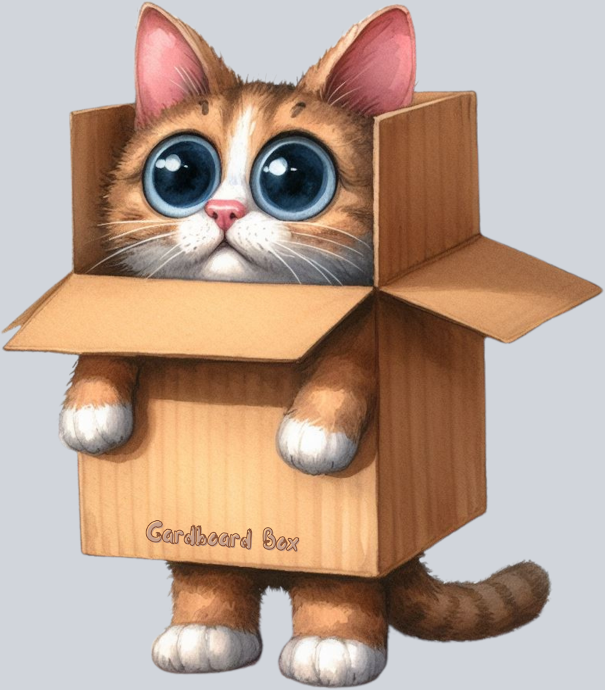 DTF Transfer Cats - Cardboard Box