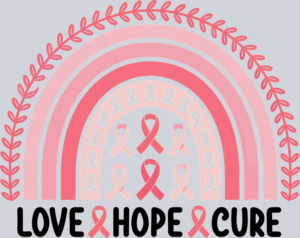 DTF Transfer Breast Cancer - Love hope cure