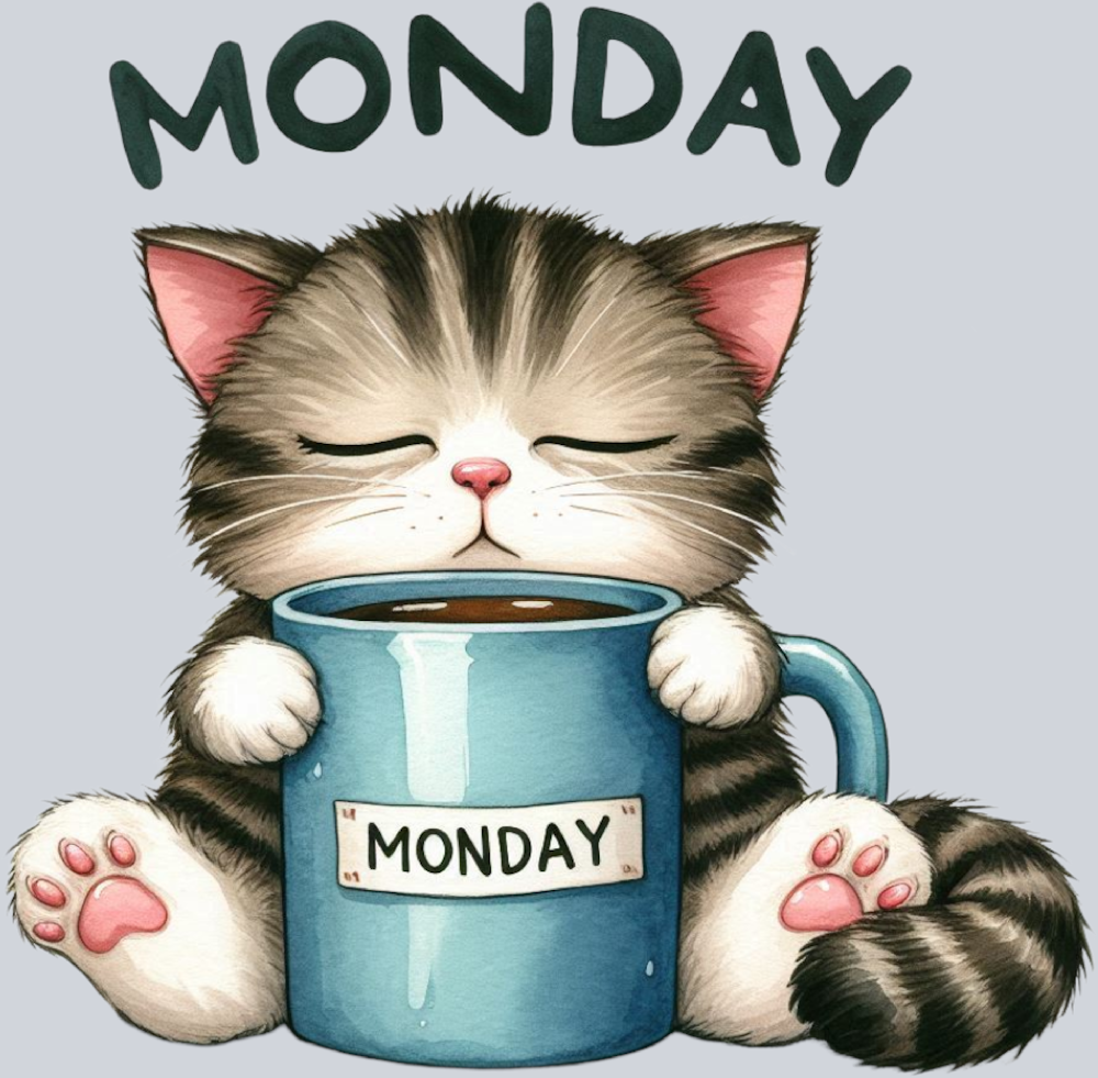 DTF Transfer Cats - Monday