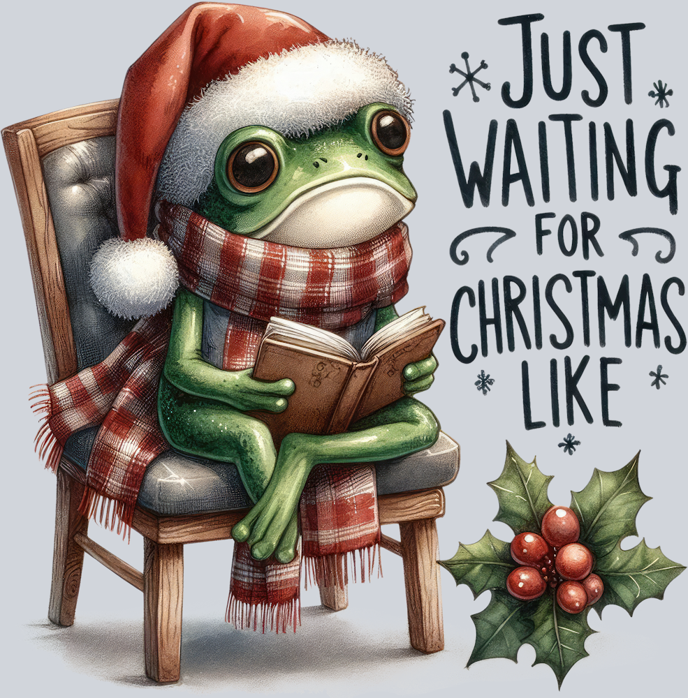 DTF Transfer Christmas - Just Waiting for Christmas Like