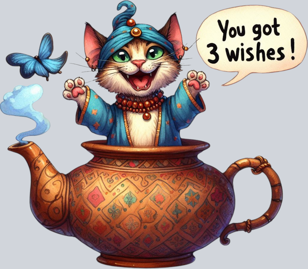 DTF Transfer Cats - You got 3 Wishes