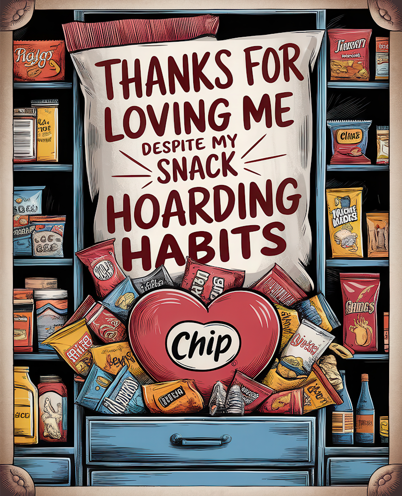 DTF Transfer Valentines - Thanks fo Loving Me Despite my Snack