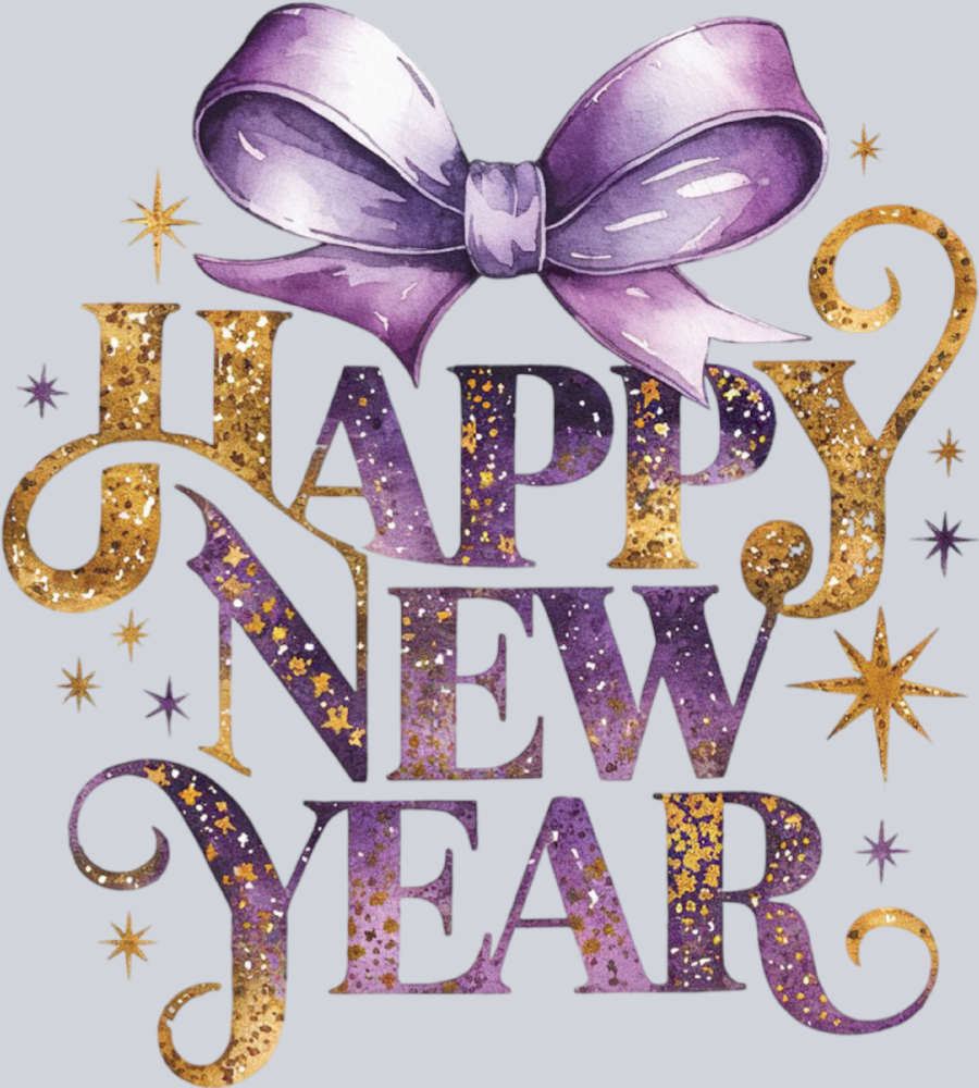 DTF Transfer New Years - Sparkle Bow
