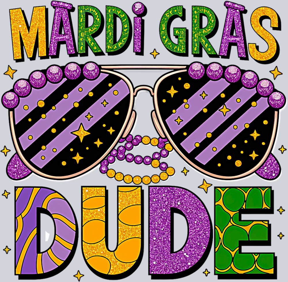 DTF Transfer Mardi Gras - Mardi Gras Dude