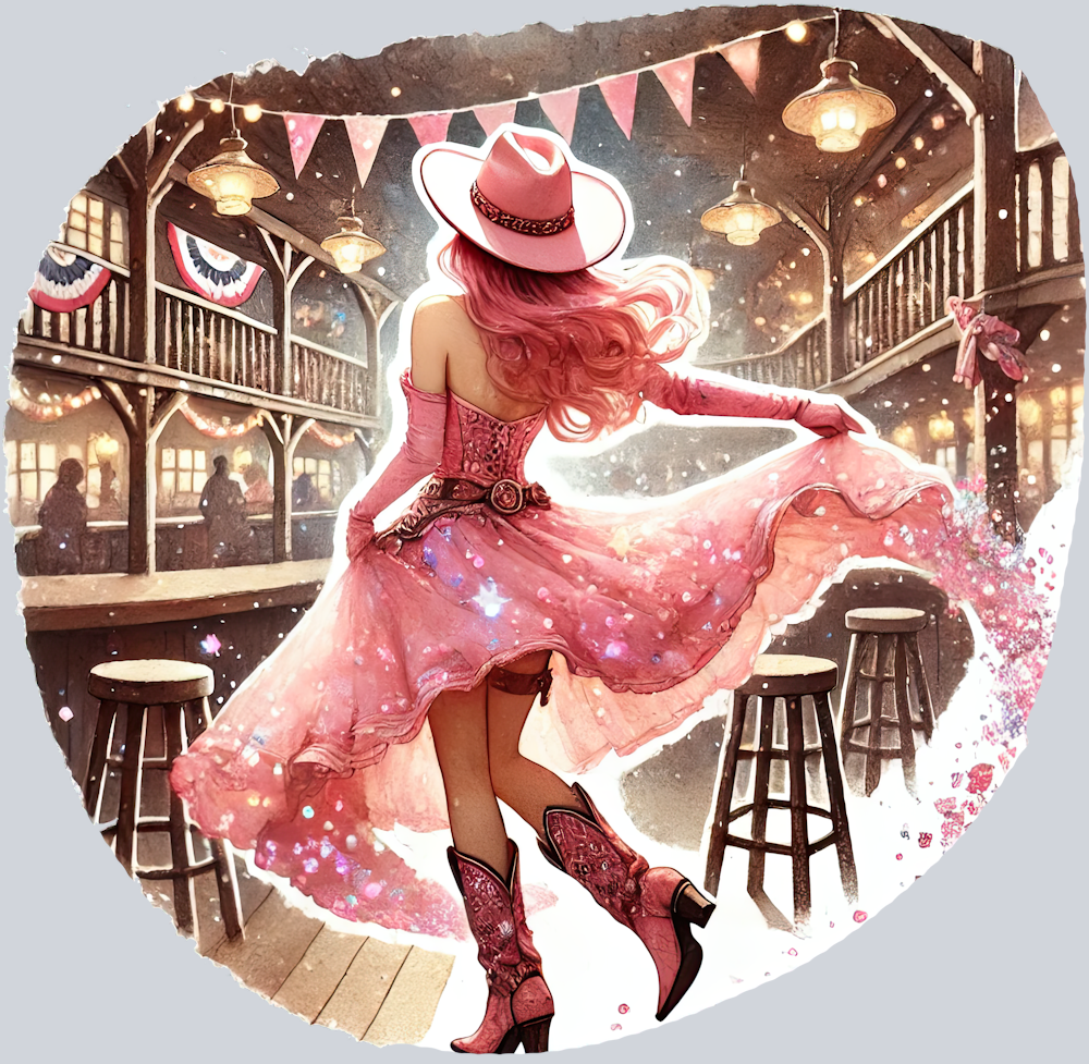 DTF Transfer Western - Cowgirl Dance