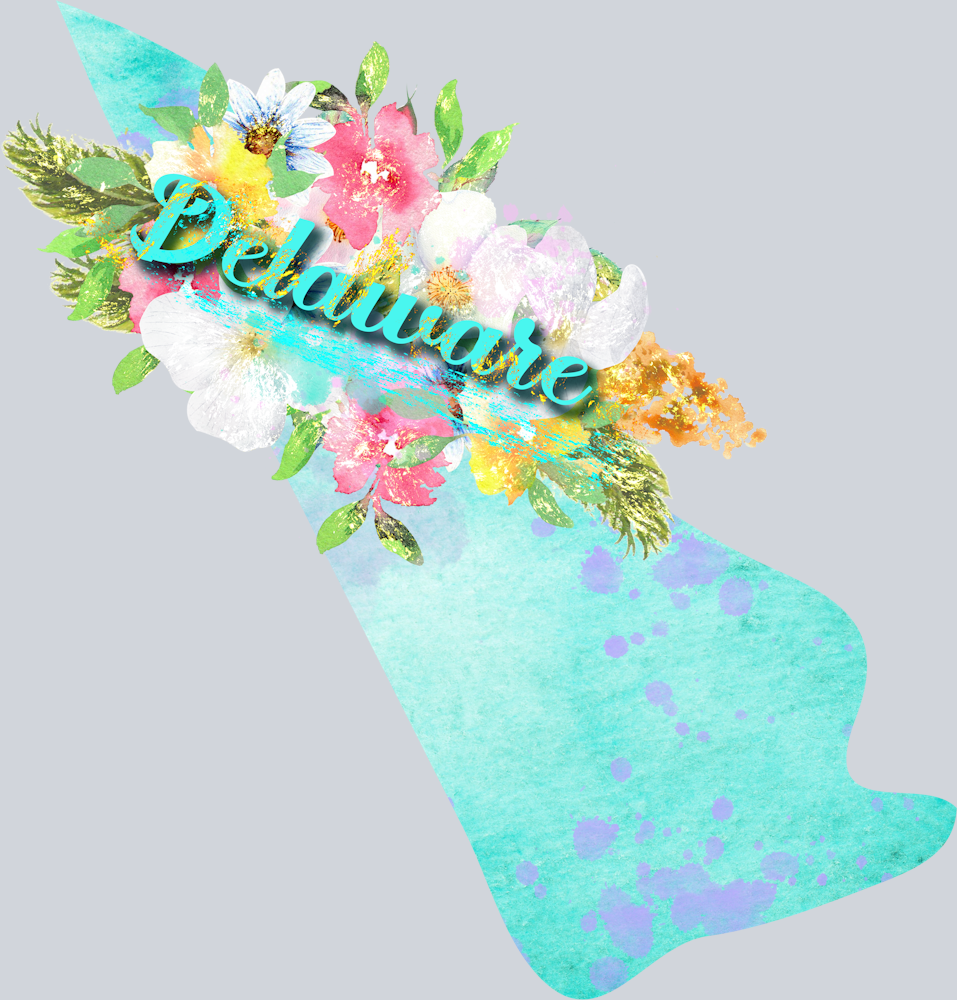 DTF Transfer Delaware - Watercolor Flowers