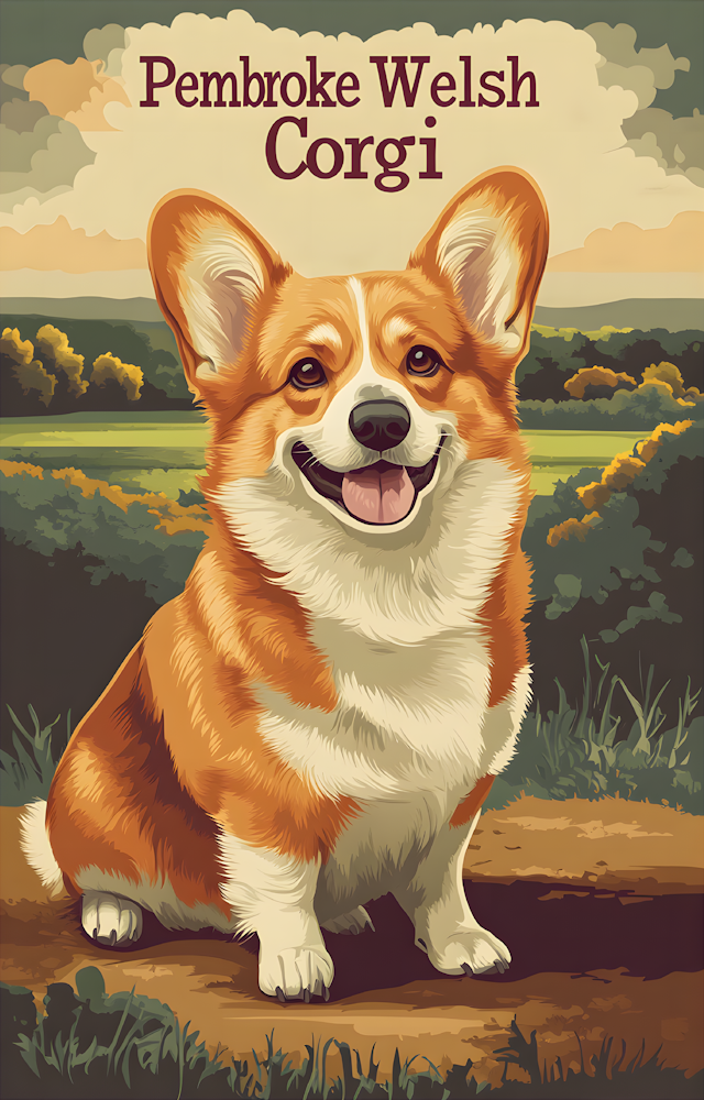 DTF Transfer Dogs - Pembroke-Welsh-Corgi
