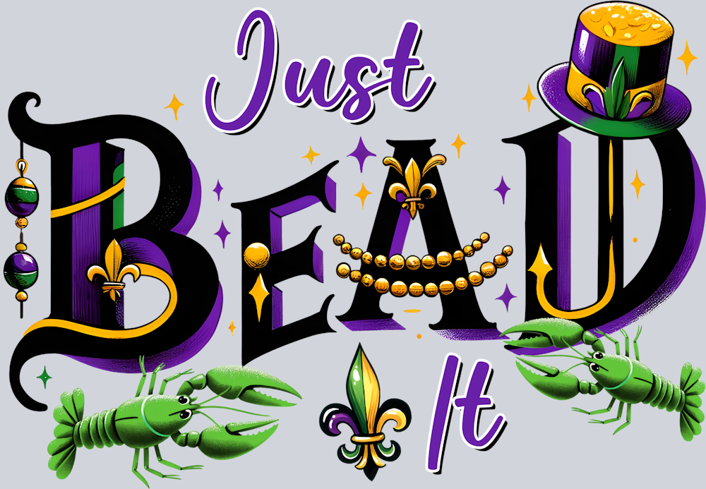 DTF Transfer Mardi Gras - Just Bead It