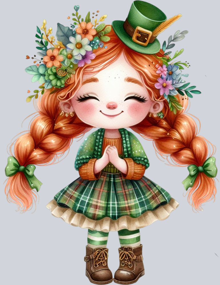 DTF Transfer St. Patrick's Day - Redhead Girl