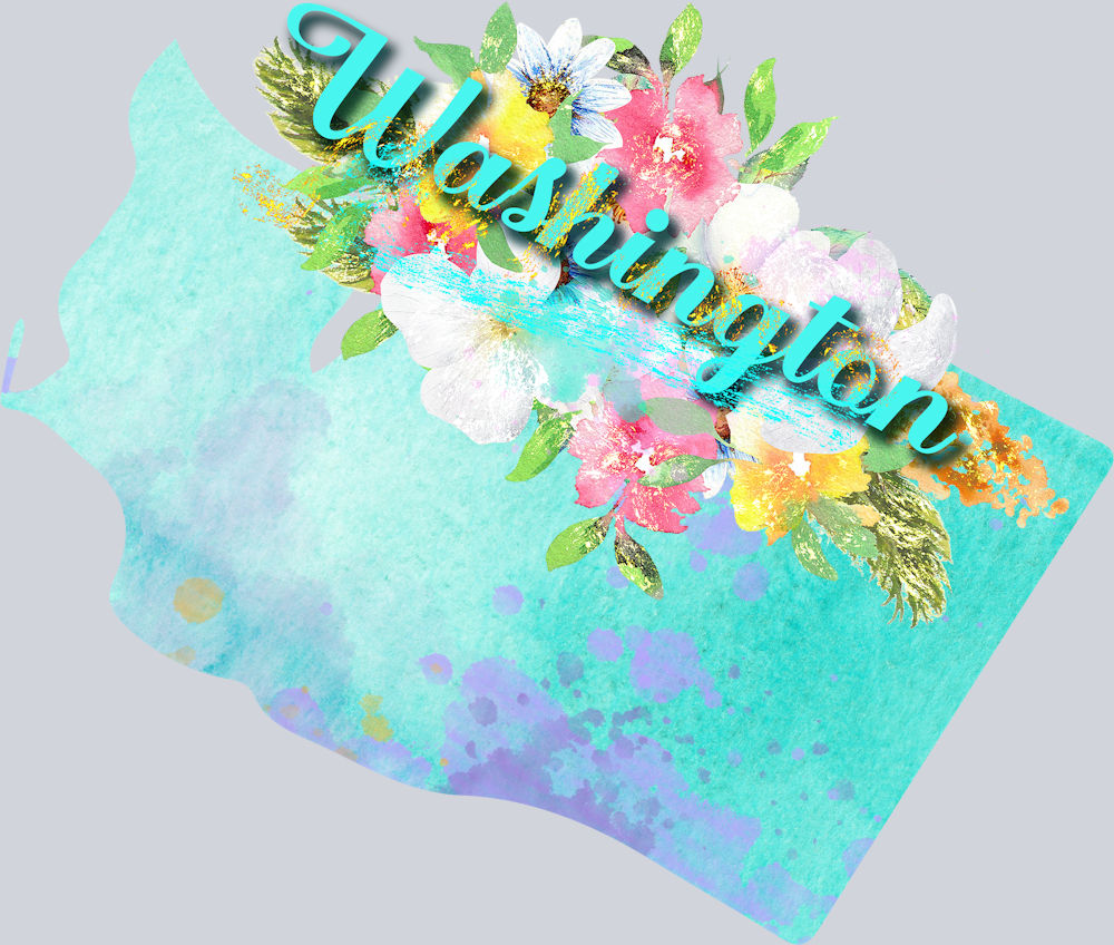 DTF Transfer Washington - Watercolor Flowers