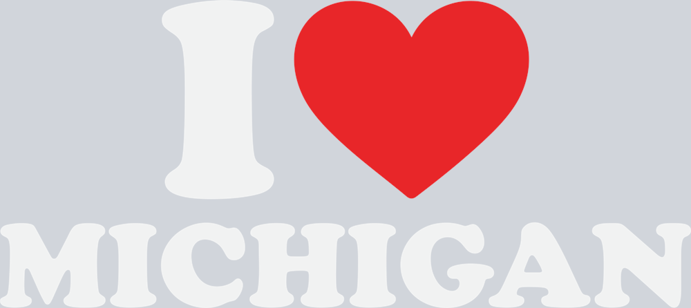 DTF Transfer Michigan - I Heart Michigan
