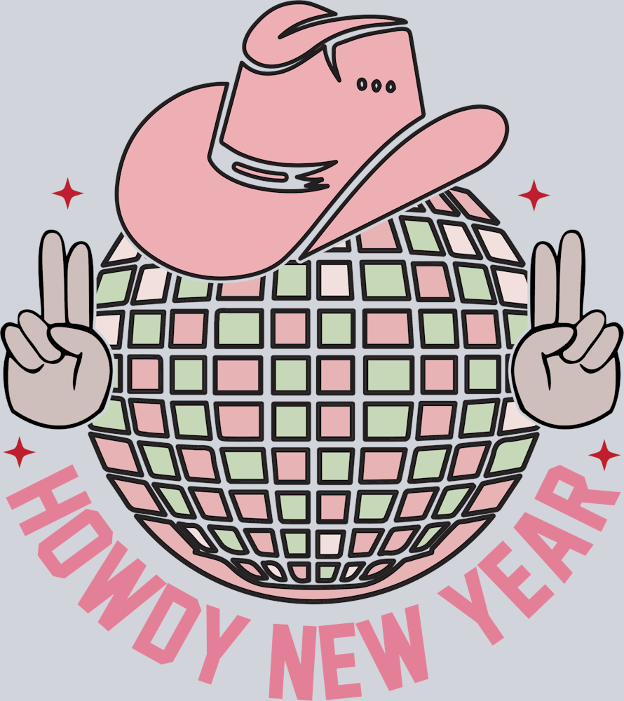 DTF Transfer New Years - Howdy New Year
