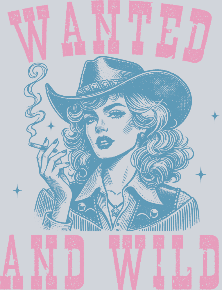 DTF Transfer Western - Wanted and Wild