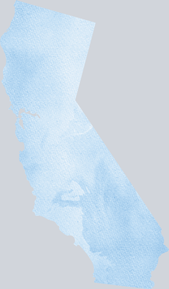 DTF Transfer California - Watercolor Blue
